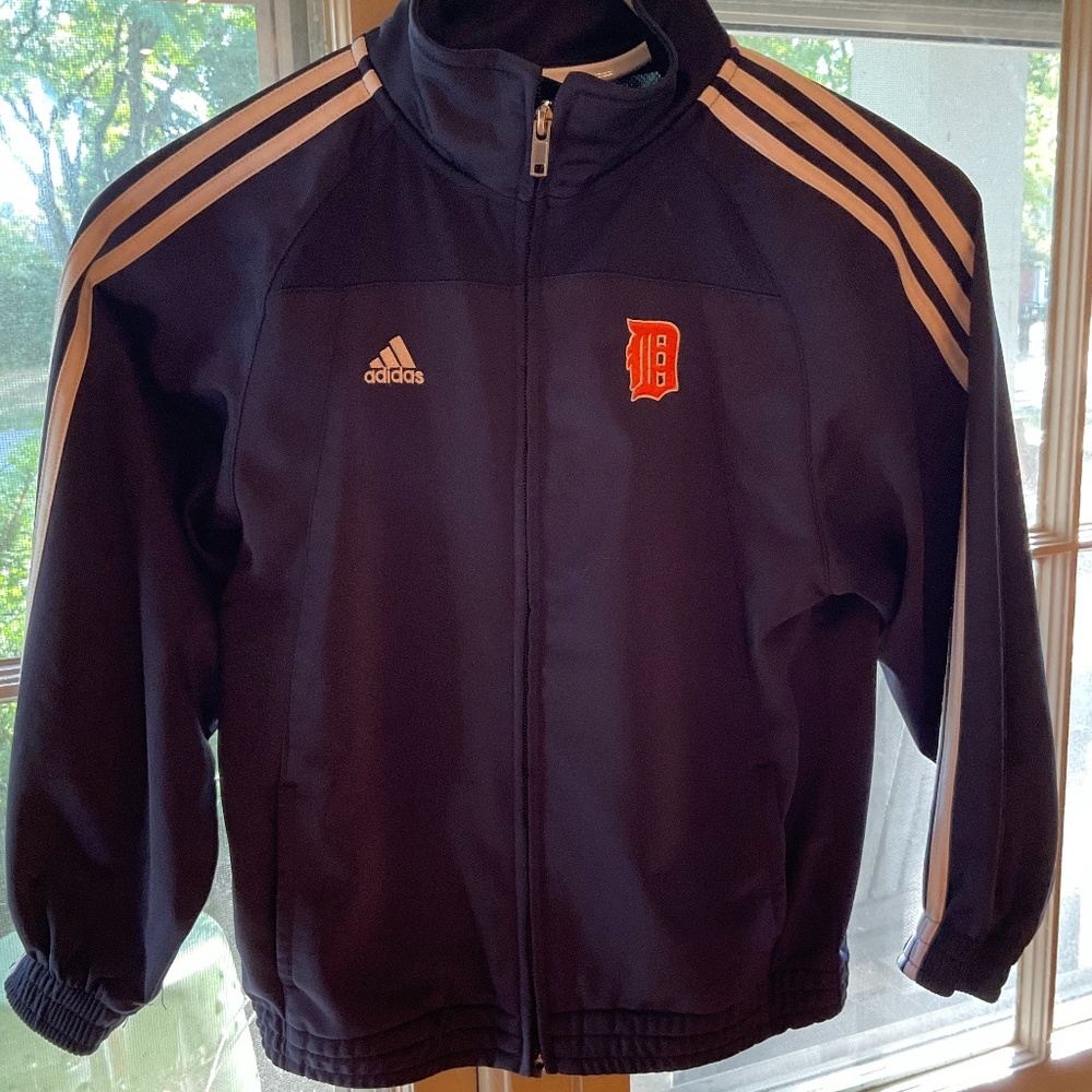 Adidas zip up / with Detroit Tigers Patch / kids size 5-6